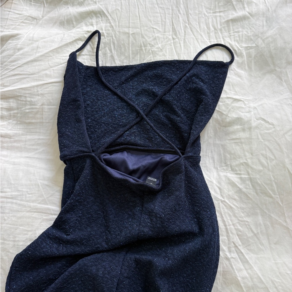 Windsor Midnight Blue Ruched Mini Dress - Picture 3 of 4